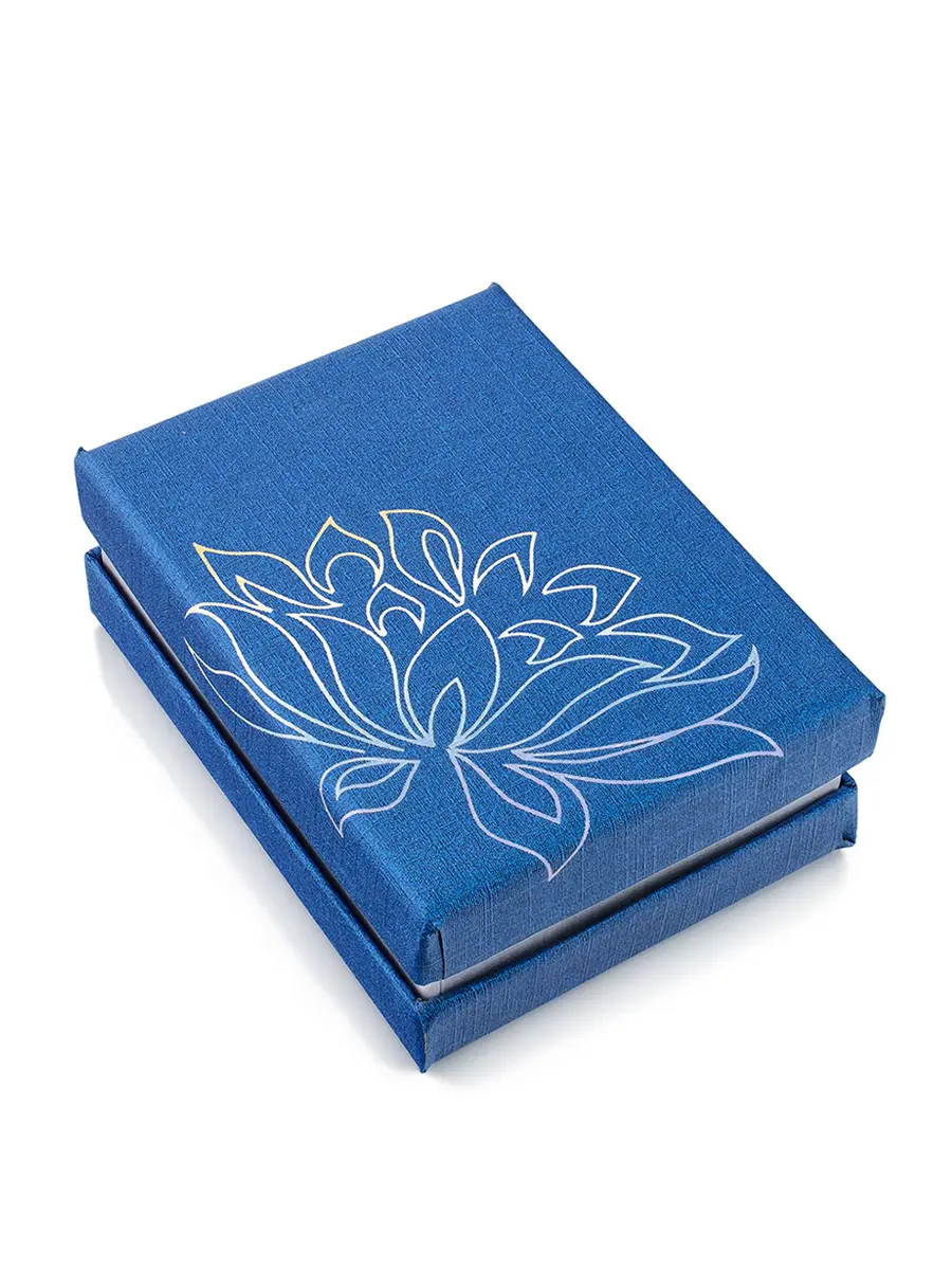 картинка Синяя подарочная коробочка для ювелирных изделий 90 х 70 мм в онлайн магазине