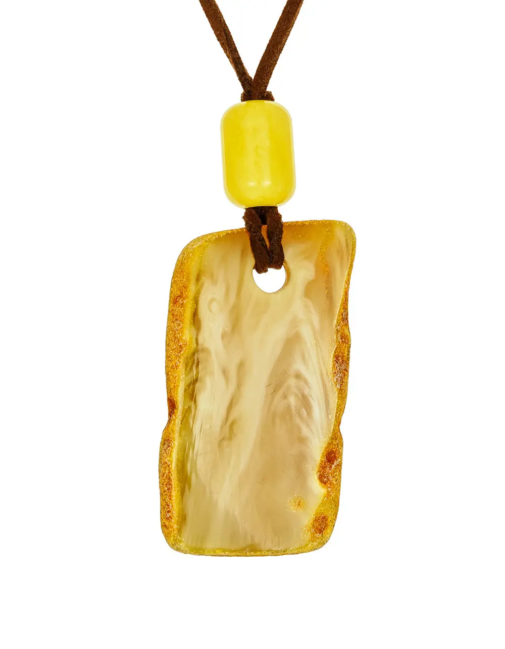 картинка Яркое колье «Сафари» с натуральным цельным янтарём в онлайн магазине