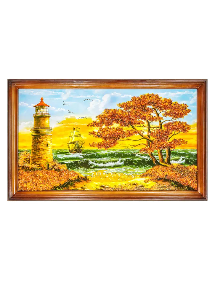 картинка Красивый яркий пейзаж с янтарём «Солнечный берег» в онлайн магазине
