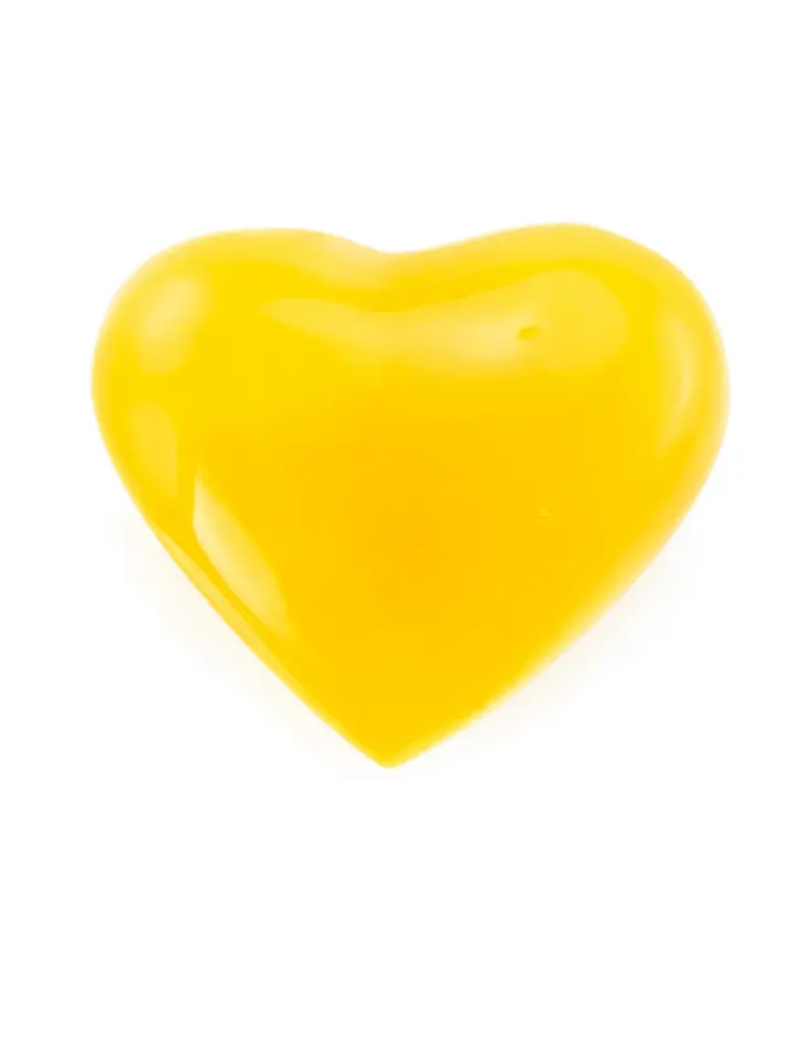 картинка Сувенирный медовый янтарь «Сердечко» идеальной формы в онлайн магазине