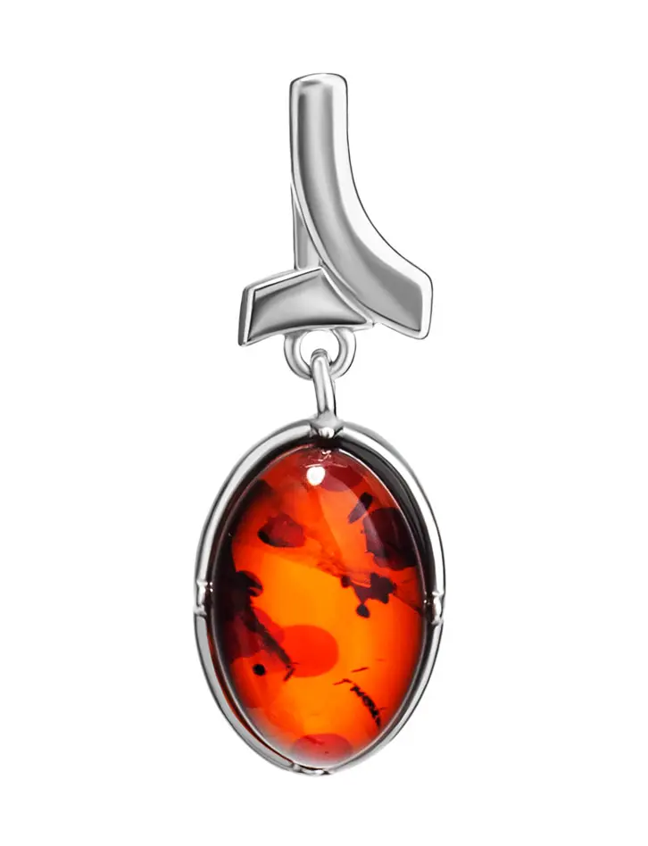 картинка Подвеска из янтаря вишнёвого цвета «Люмьер» в онлайн магазине
