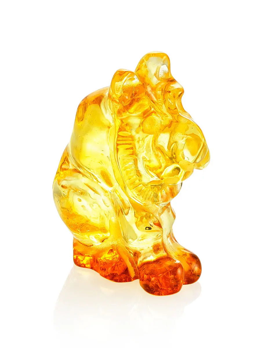 картинка Сувенирная резная фигурка «Лев» из лимонного янтаря в онлайн магазине