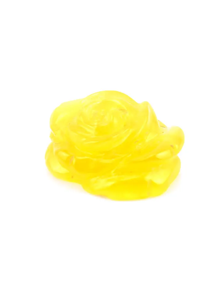 картинка Сувенир-резьба из натурального янтаря «Роза медовая» 26х11 в онлайн магазине