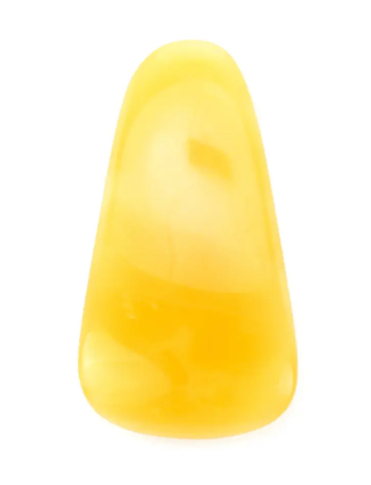 картинка Небольшой глянцевый кусочек натурального балтийского янтаря медового цвета 39х20х8 мм в онлайн магазине