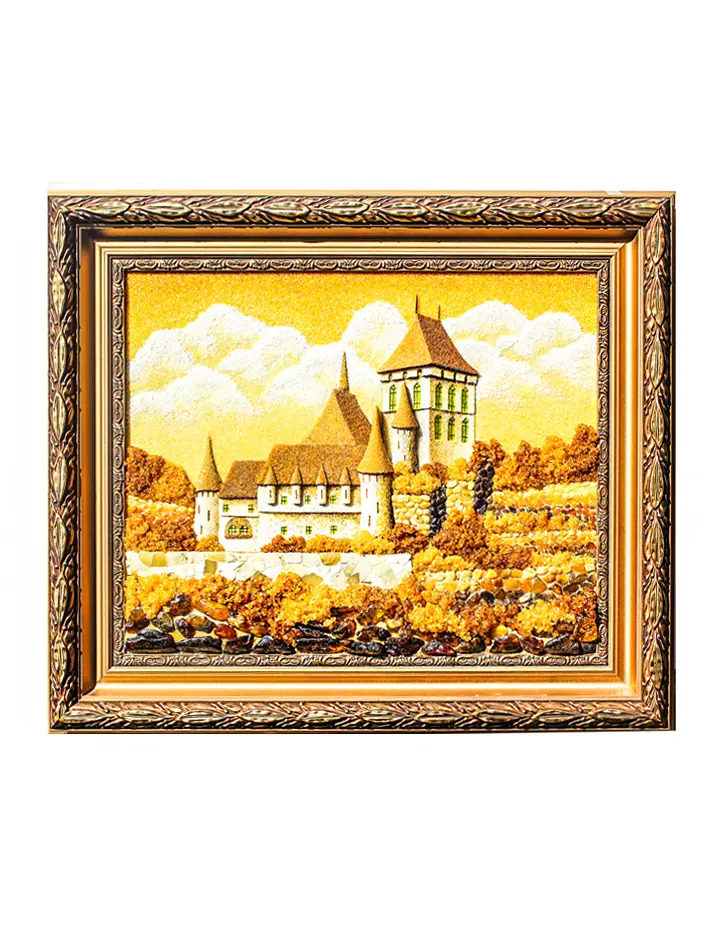 картинка Картина из натурального янтаря «Чешский замок» в онлайн магазине