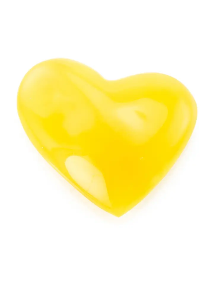 картинка Сувенирный балтийский медовый янтарь в форме сердца в онлайн магазине
