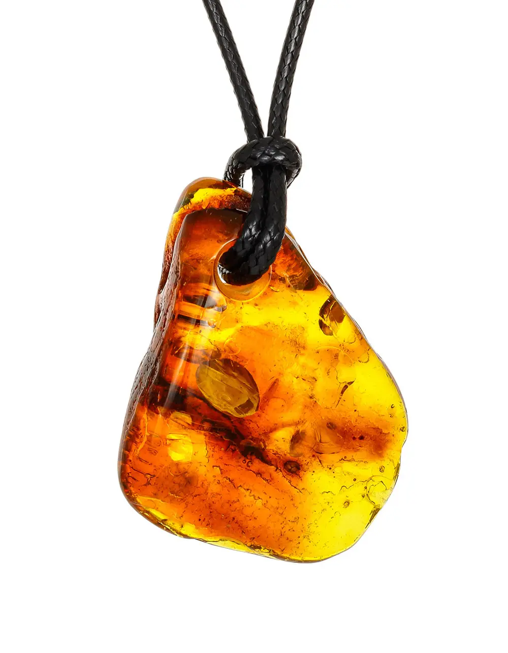 картинка Подвеска из натурального янтаря с природной текстурой в онлайн магазине