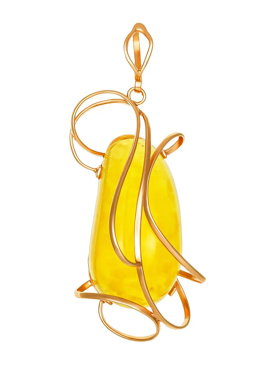 картинка Нарядный кулон «Риальто» из полупрозрачного лимонного янтаря в онлайн магазине