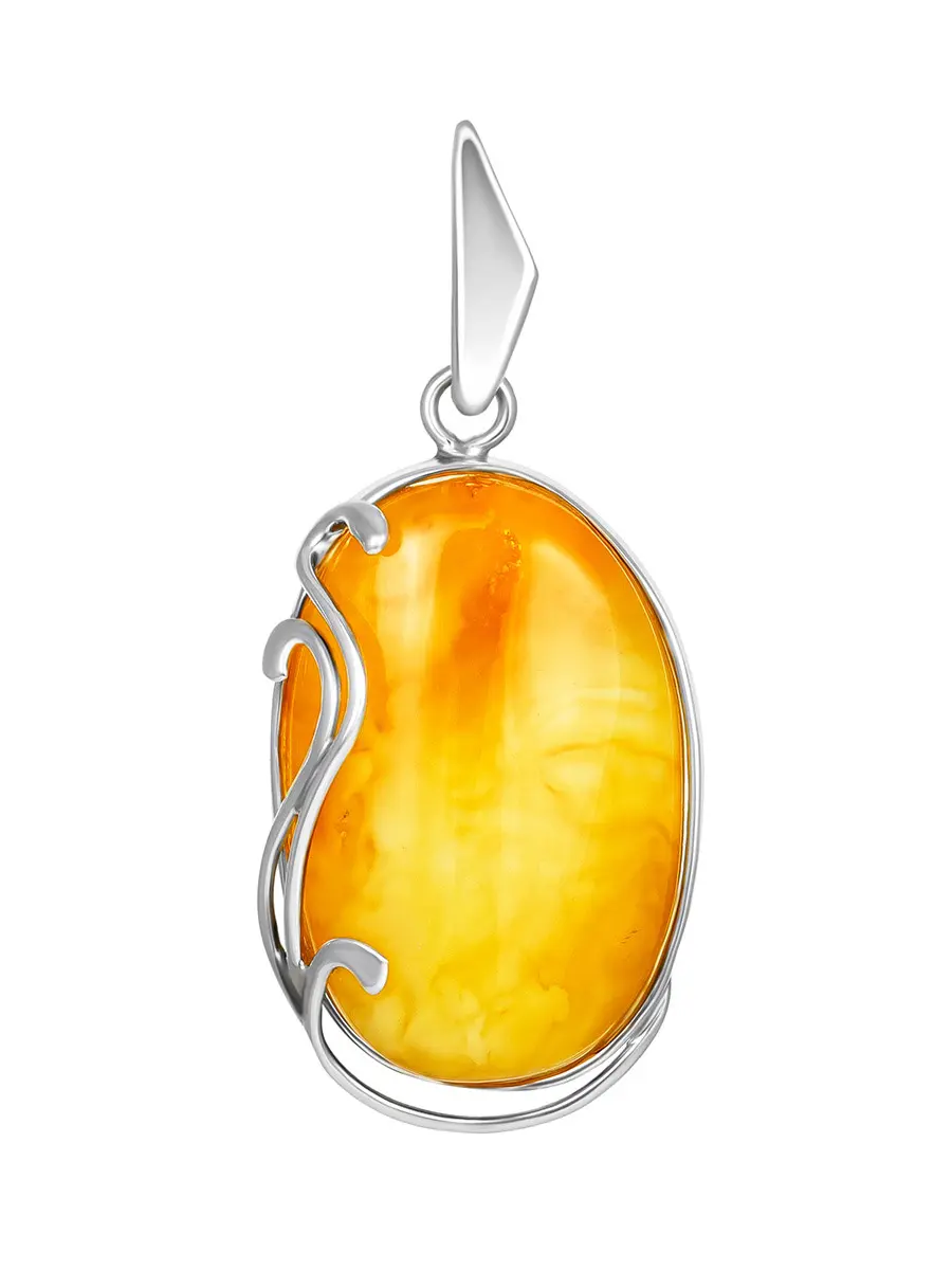 картинка Кулон из натурального цельного янтаря яркого медового оттенка «Маньяна» в онлайн магазине