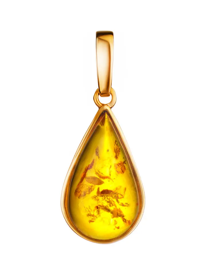 картинка Кулон в форме капли из янтаря «Импульс» в онлайн магазине