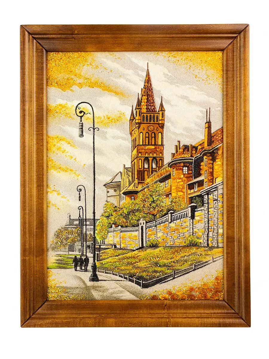 картинка Картина из натурального янтаря «Королевский замок» в онлайн магазине