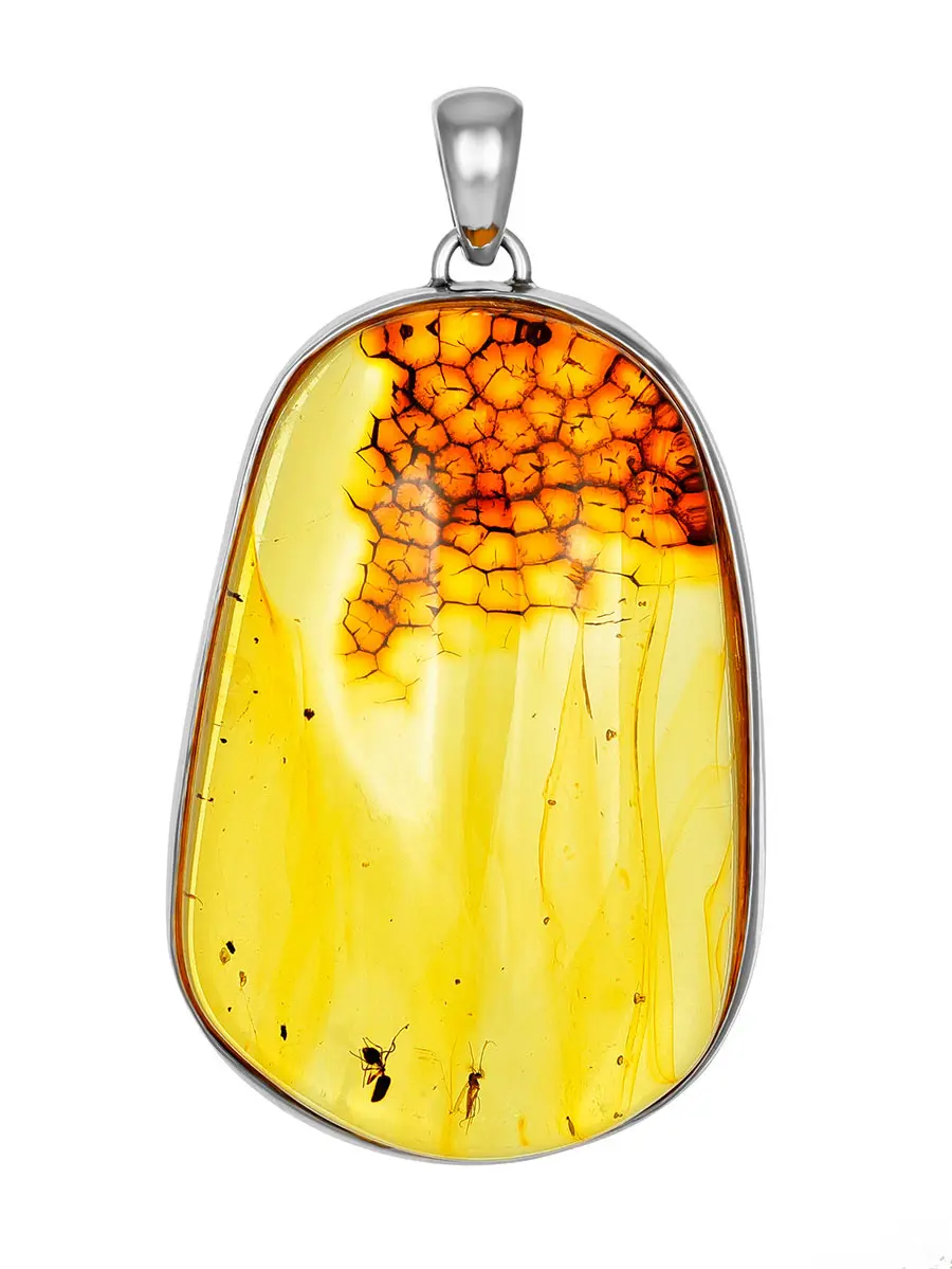 картинка Подвеска из натурального янтаря с инклюзом муравья в онлайн магазине