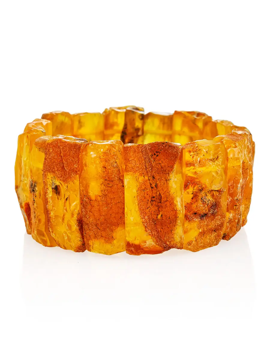 картинка Браслет из натурального необработанного янтаря «Помпеи» в онлайн магазине