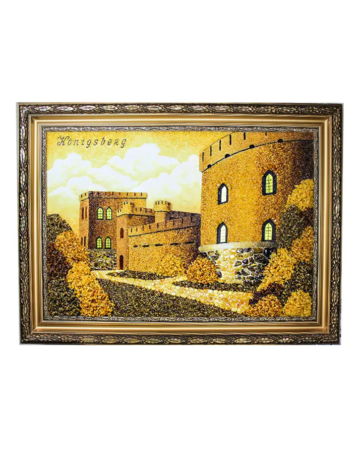 картинка Картина из натурального янтаря «Замок Кенигсберга» в онлайн магазине