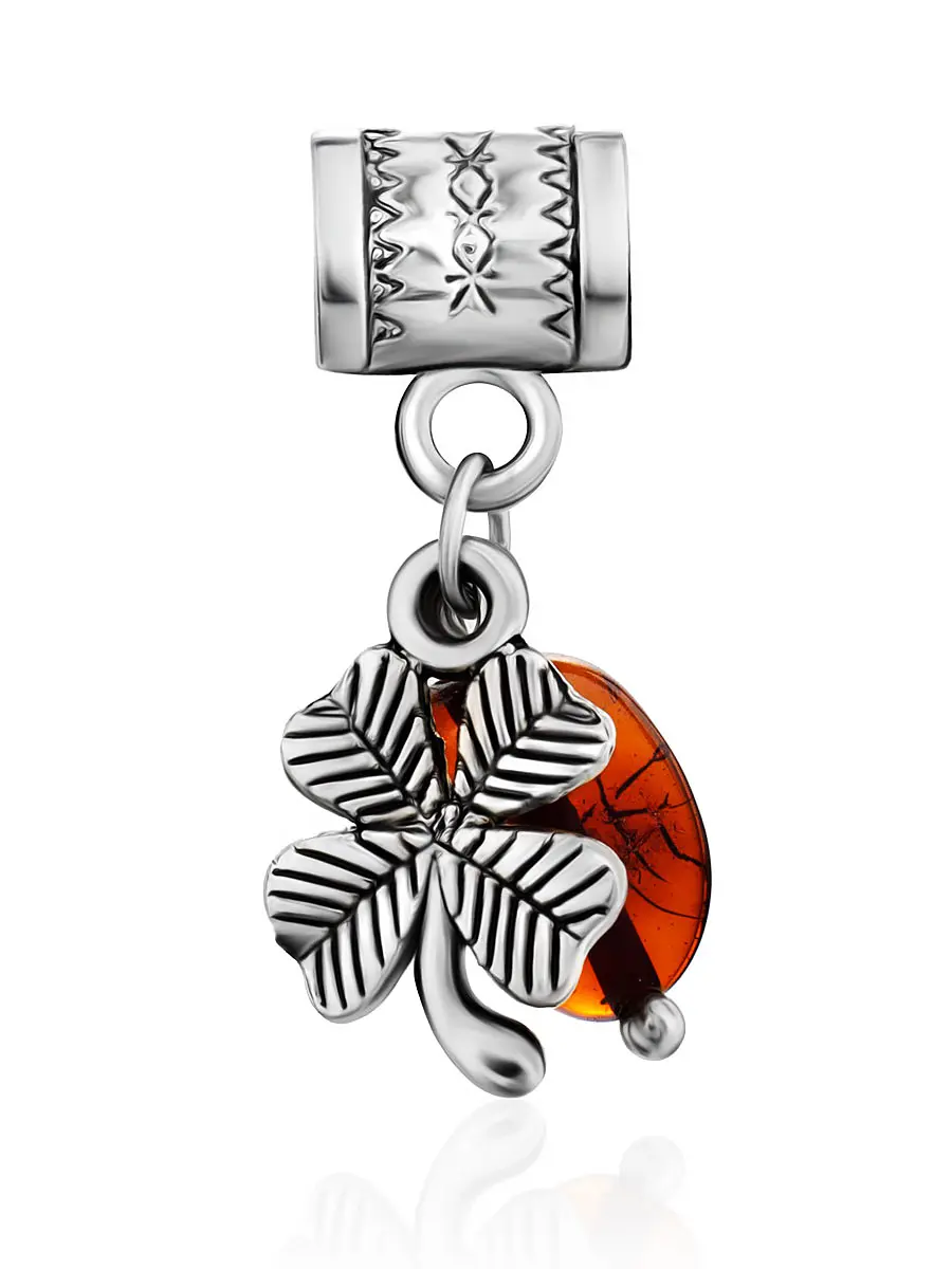 картинка Стильный шарм для модульного браслета «Клевер» в онлайн магазине