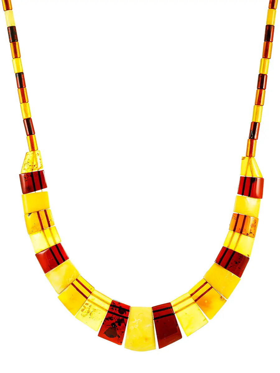 картинка Элегантное колье из натурального балтийского янтаря «Египет» в онлайн магазине