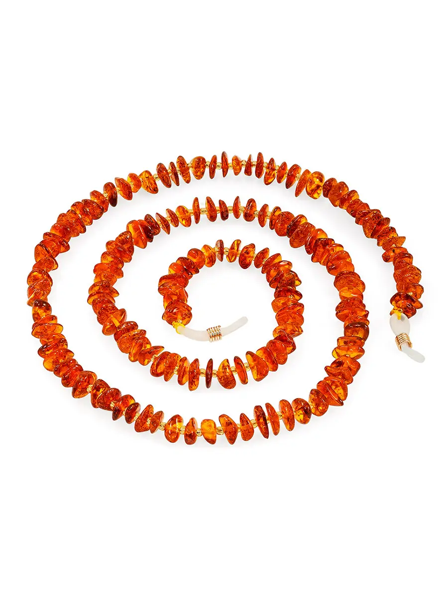 картинка Цепочка для очков из натурального цельного балтийского янтаря в онлайн магазине