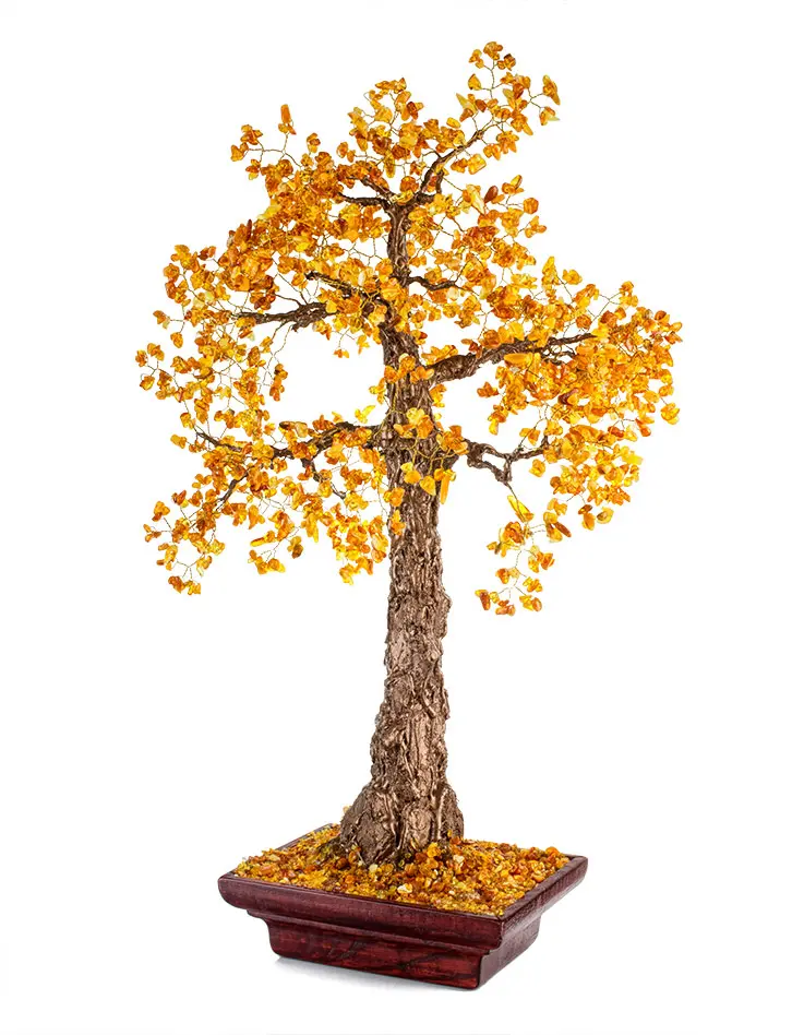 картинка Роскошное сувенирное «денежное» дерево из янтаря в онлайн магазине