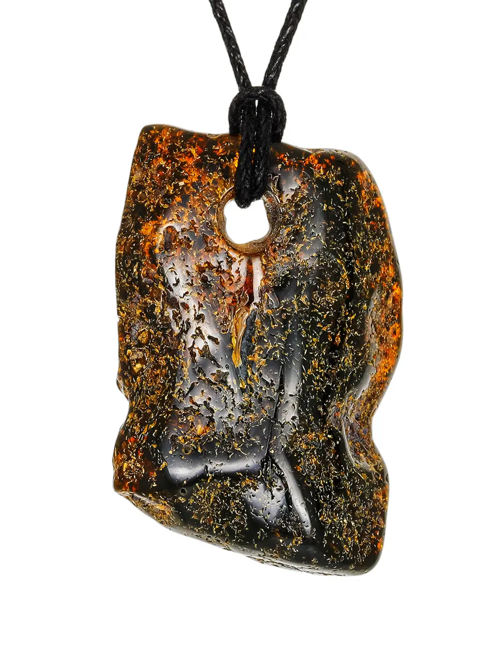 картинка Янтарная подвеска из текстурного янтаря в онлайн магазине