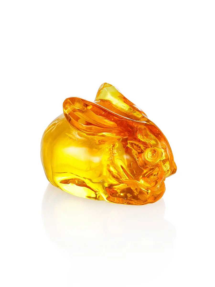 картинка Сувенир-резьба из натурального цельного янтаря «Заяц» в онлайн магазине