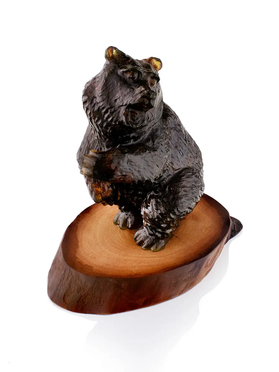 картинка Сувенир из натурального янтаря «Медведь» в онлайн магазине