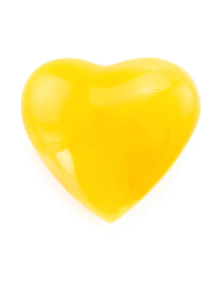 картинка Сувенирный медовый янтарь «Сердечко» аккуратной формы в онлайн магазине