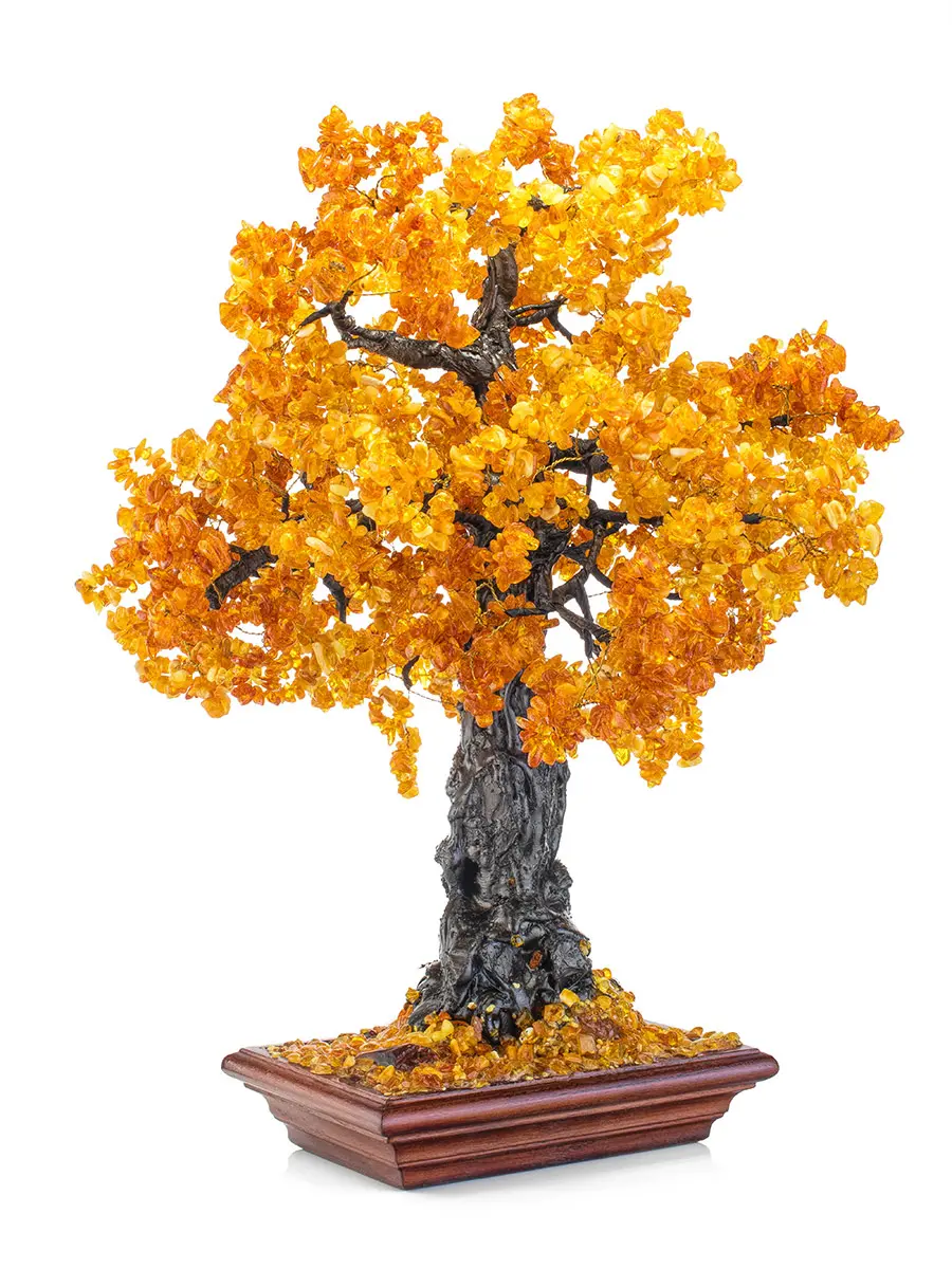 картинка Объёмное денежное дерево из натурального балтийского янтаря в онлайн магазине