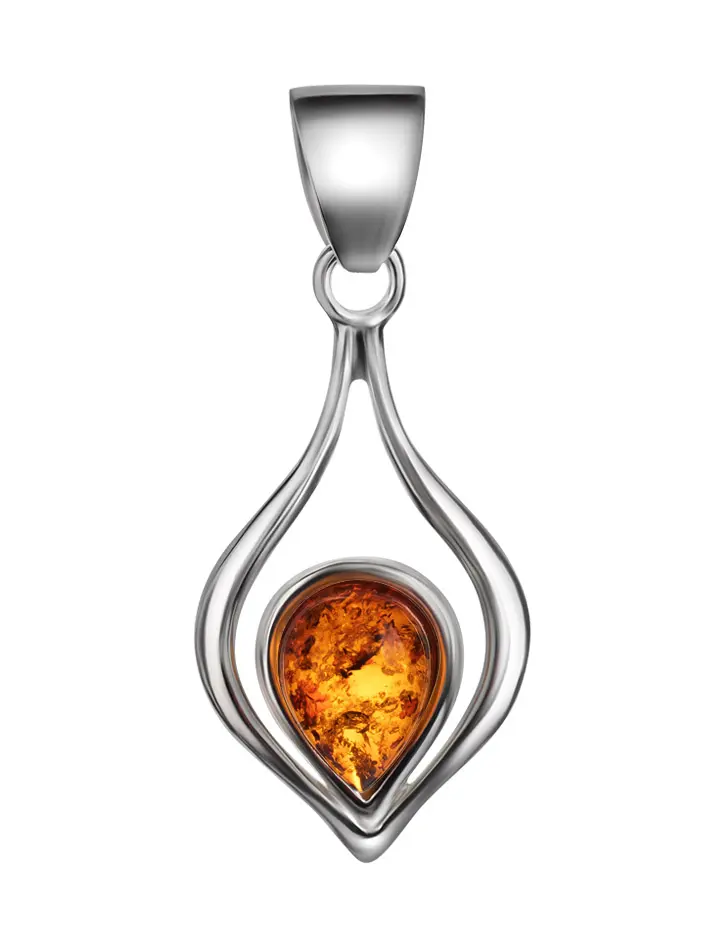 картинка Подвеска со сверкающим янтарем «Фиори» в онлайн магазине
