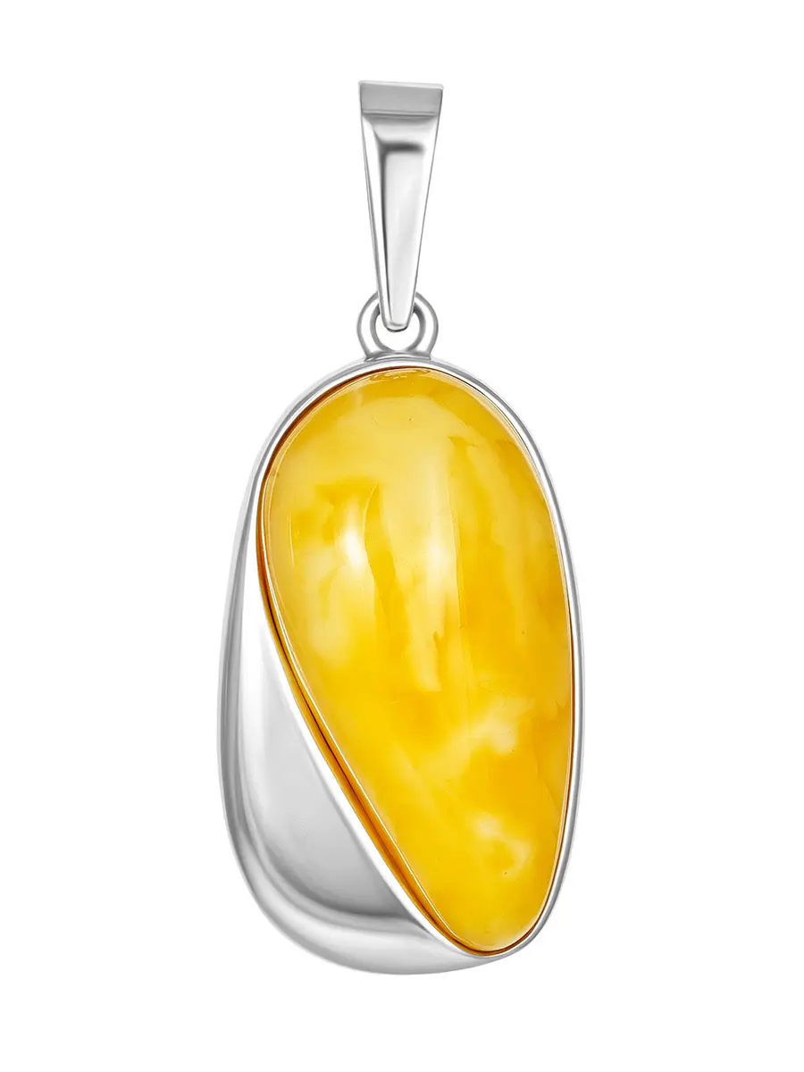 картинка Подвеска из цельного янтаря медового цвета в онлайн магазине