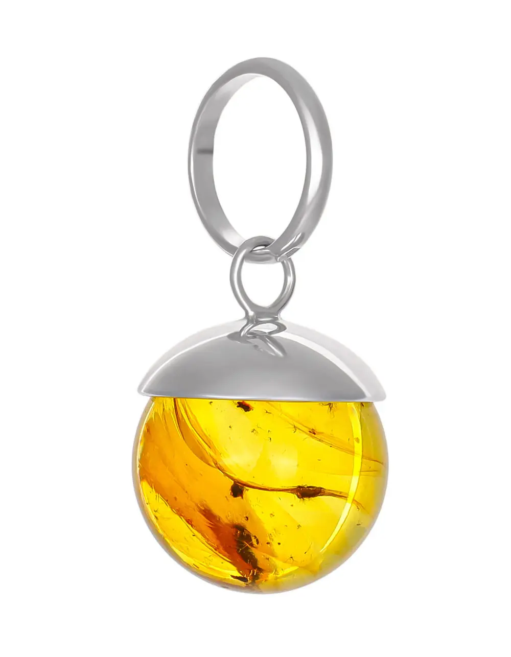 картинка Эксклюзивный кулон из янтаря с инклюзом «Клио» в онлайн магазине