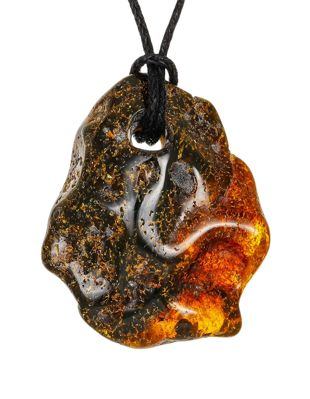 картинка Кулон уникальной формы из натурального цельного янтаря в онлайн магазине
