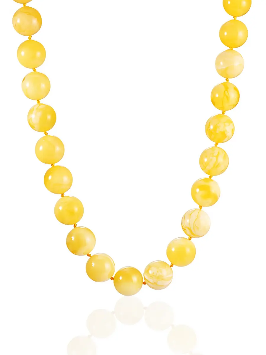 картинка Бусы из крупного медового янтаря в онлайн магазине