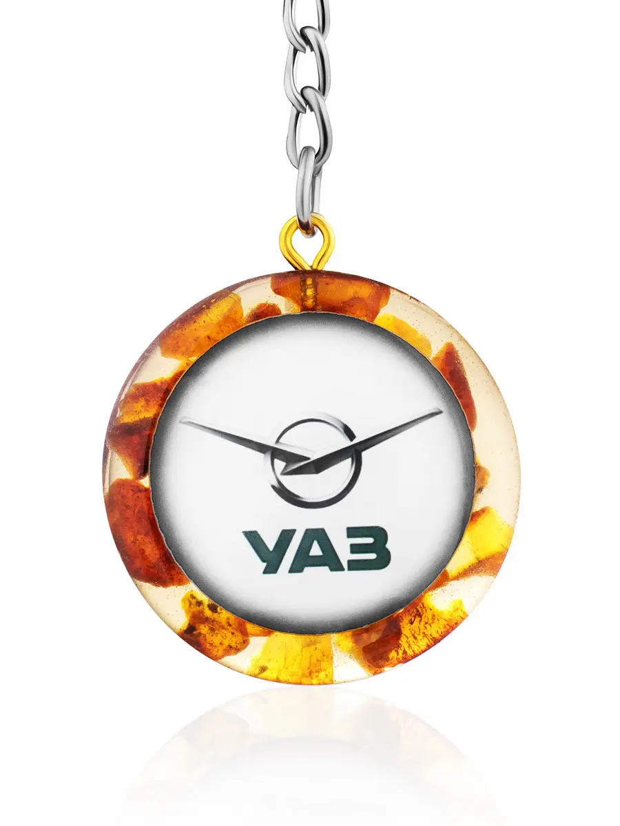 картинка Янтарный брелок для ключей с логотипом УАЗ в онлайн магазине
