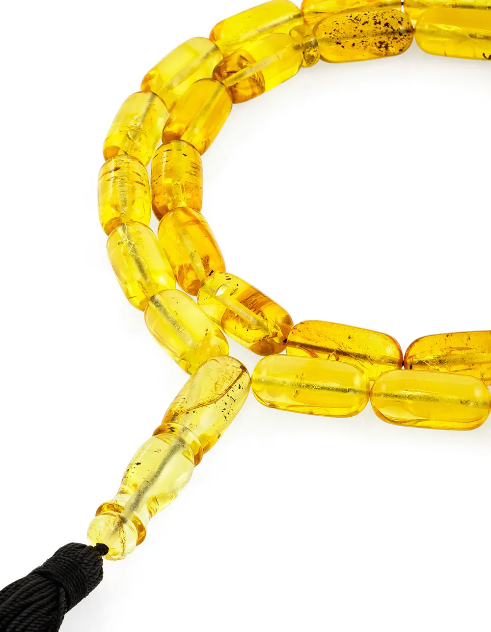 картинка Чётки из натурального балтийского янтаря лимонного цвета в онлайн магазине