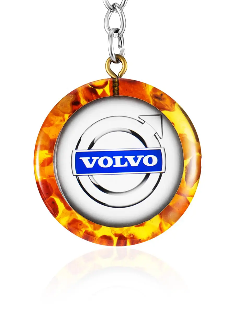 картинка Брелок для автомобиля «Вольво» с янтарной мозаикой в онлайн магазине