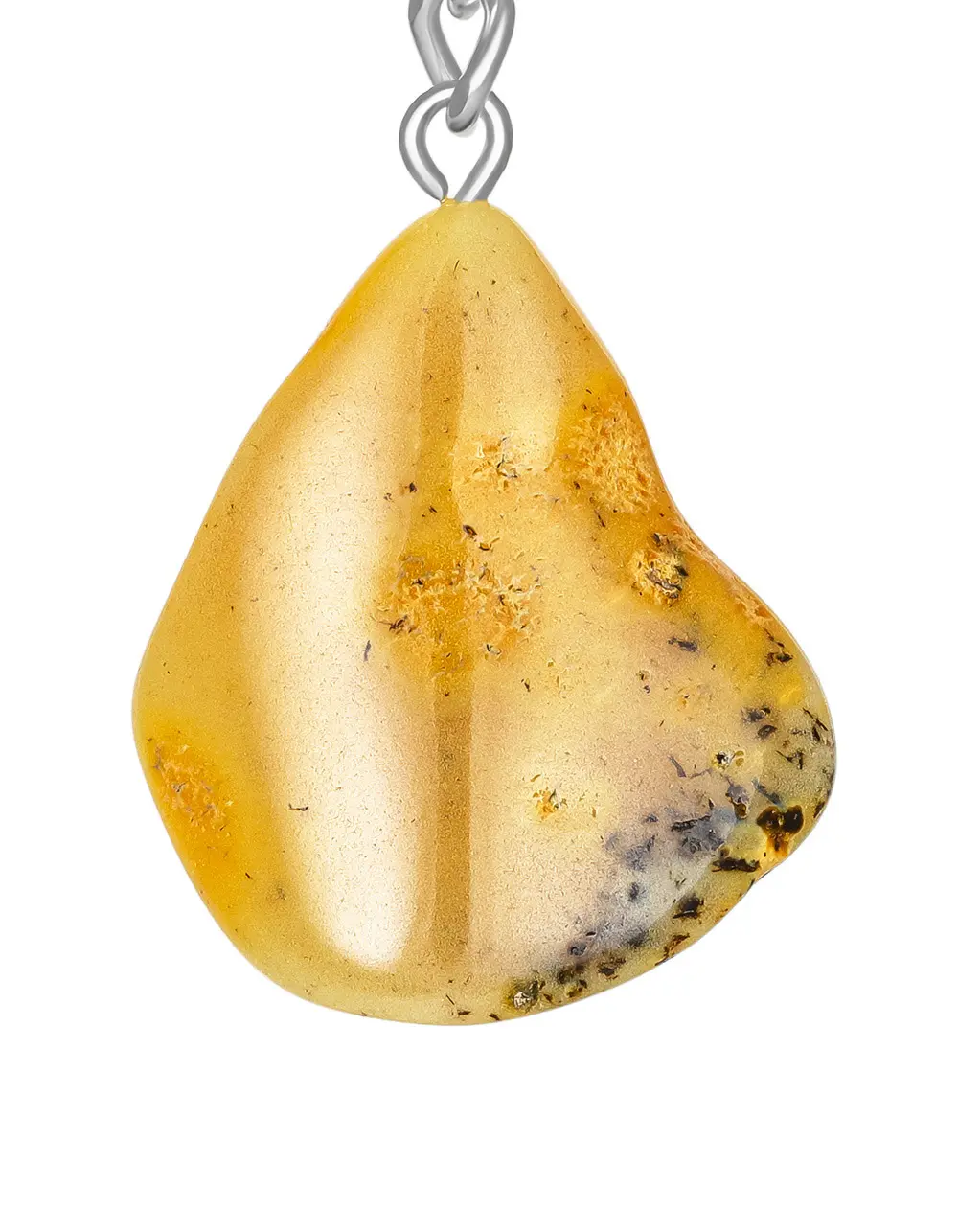 картинка Сувенир-брелок из натурального янтаря с живописной текстурой в онлайн магазине