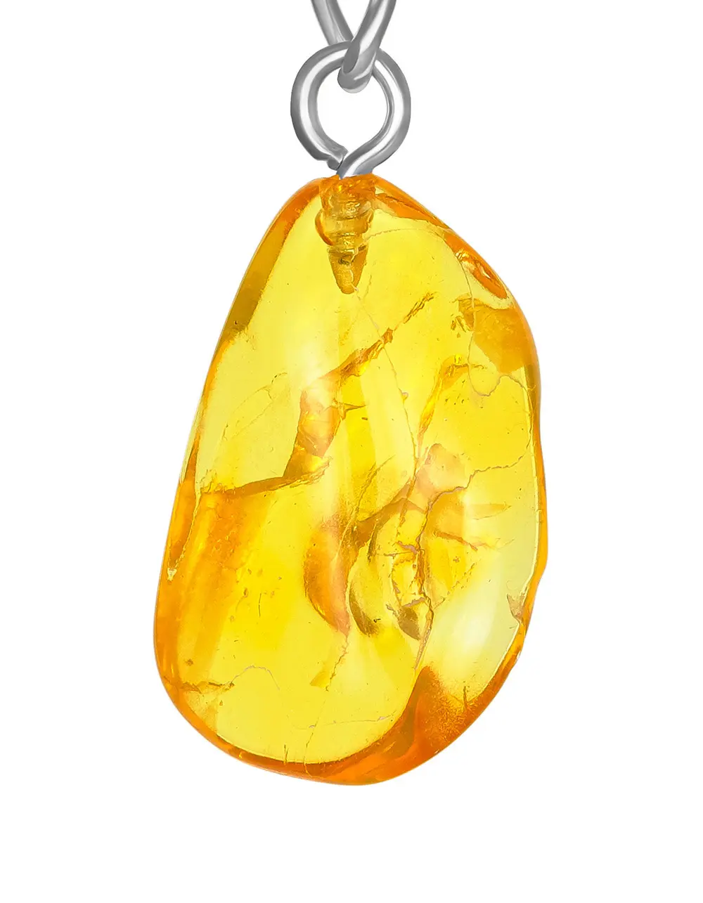 картинка Сувенир-брелок с натуральным янтарем природной формы в онлайн магазине