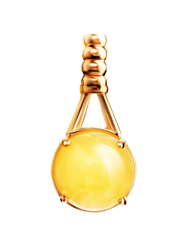 картинка Стильный кулон из медового янтаря «Шанхай» в онлайн магазине