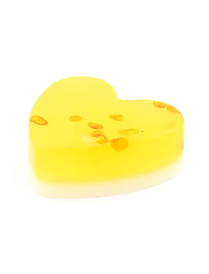 картинка Натуральное органическое янтарное мыло «Сердце» в онлайн магазине