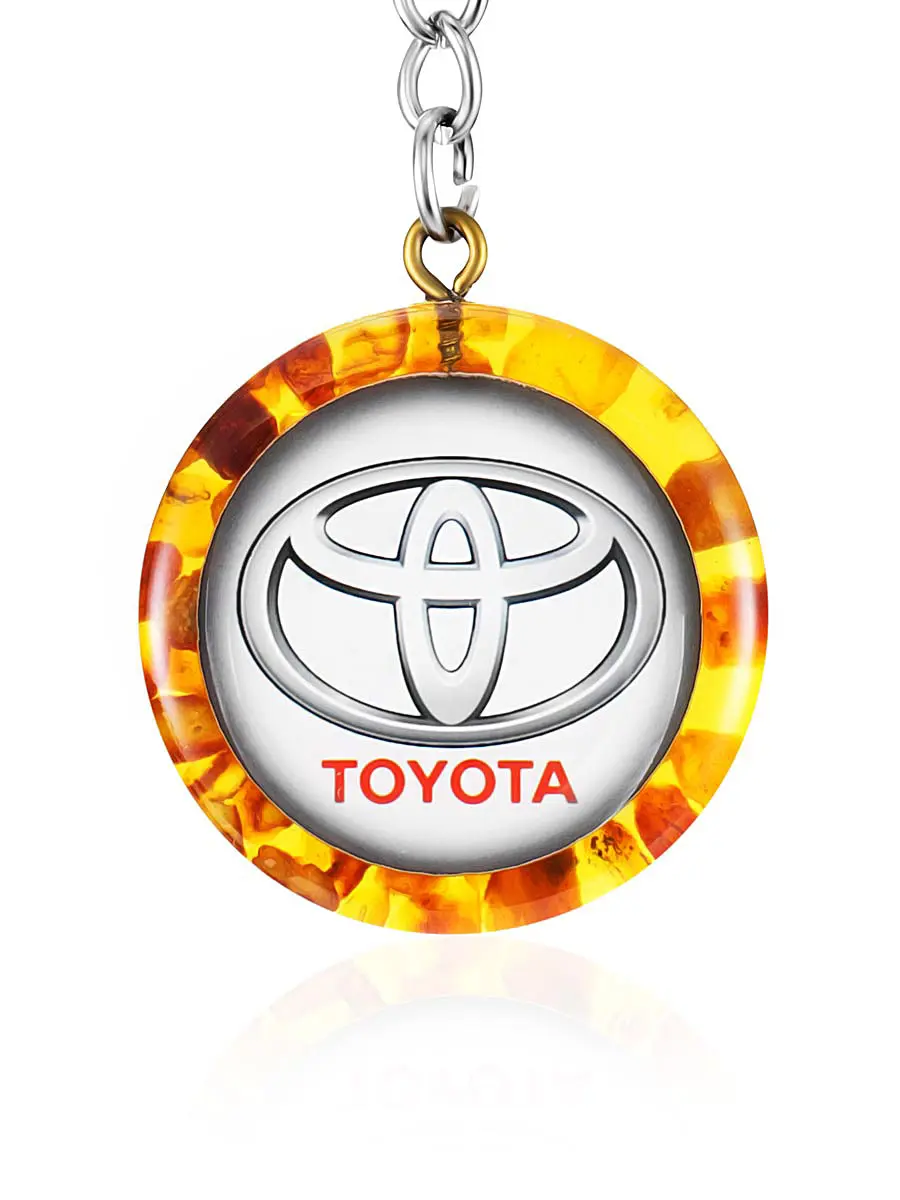 картинка Брелок с натуральным балтийским янтарём «Тойота» в онлайн магазине