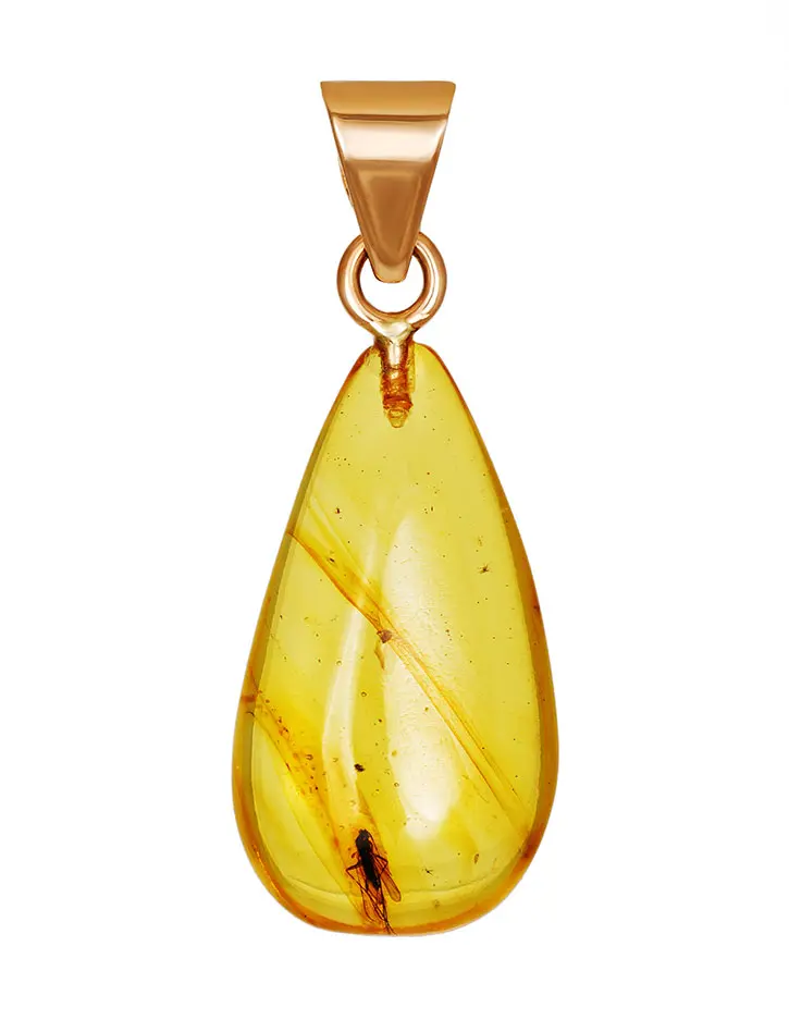картинка Подвеска из натурального янтаря с включением насекомого в онлайн магазине