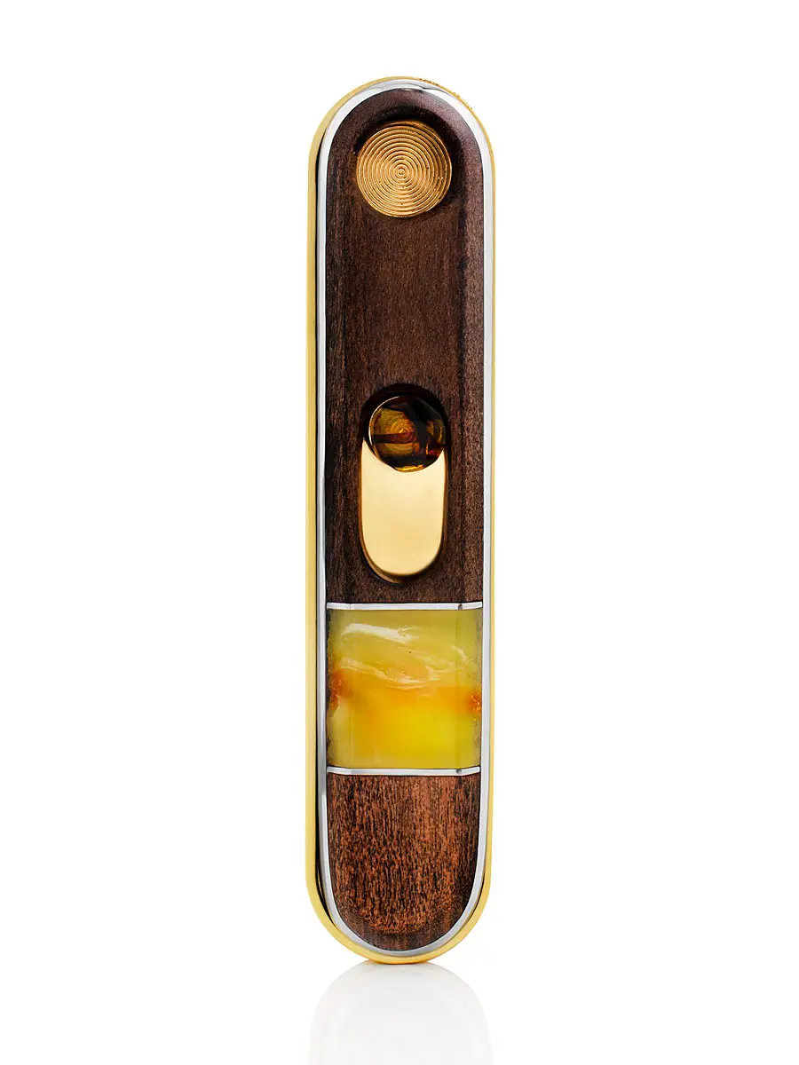картинка Электрическая зажигалка, украшенная инкрустацией из натурального янтаря в онлайн магазине
