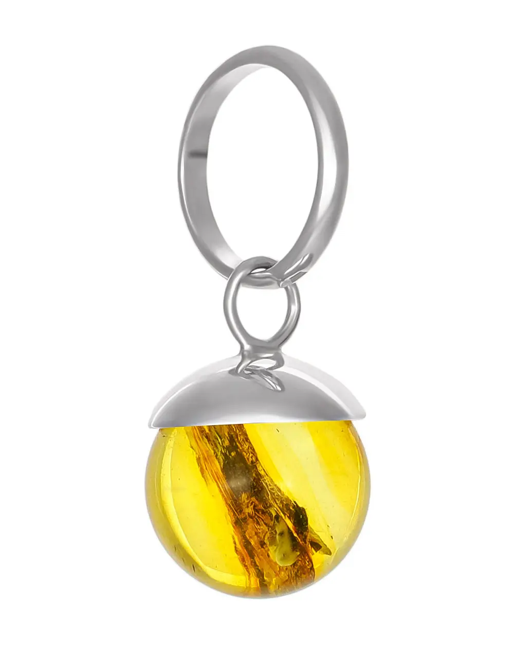 картинка Подвеска из натурального янтаря с инклюзом «Клио» в онлайн магазине