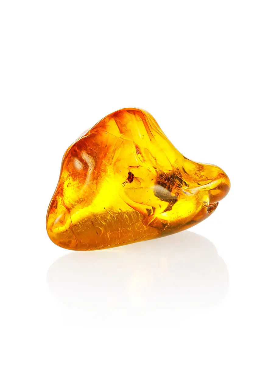 картинка Небольшой кусочек натурального балтийского янтаря золотистого цвета с инклюзом в онлайн магазине