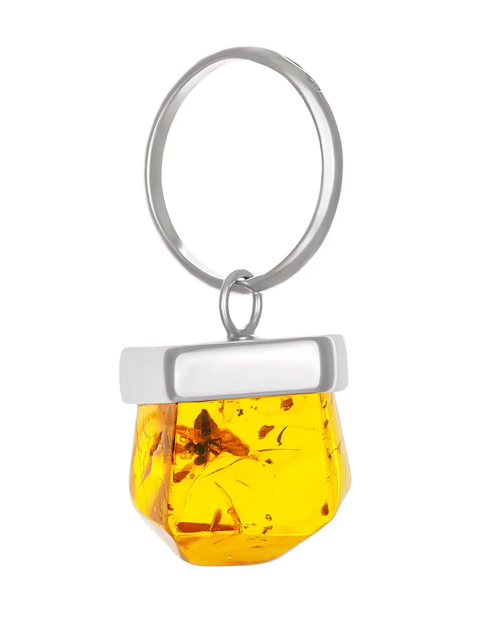 картинка Необычный кулон из золотистого янтаря с крупным включением «Клио» в онлайн магазине