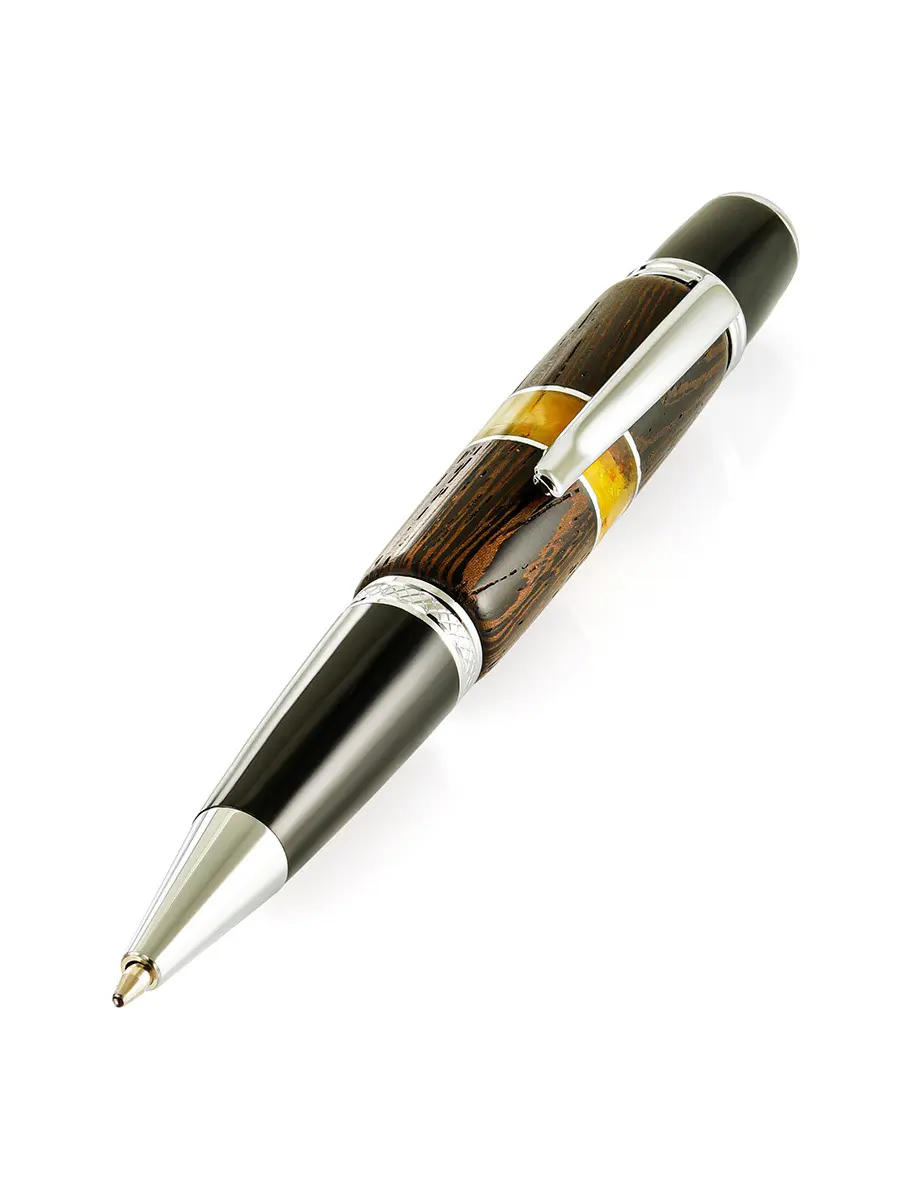 картинка Ручка из натуральной древесины и балтийского янтаря в онлайн магазине