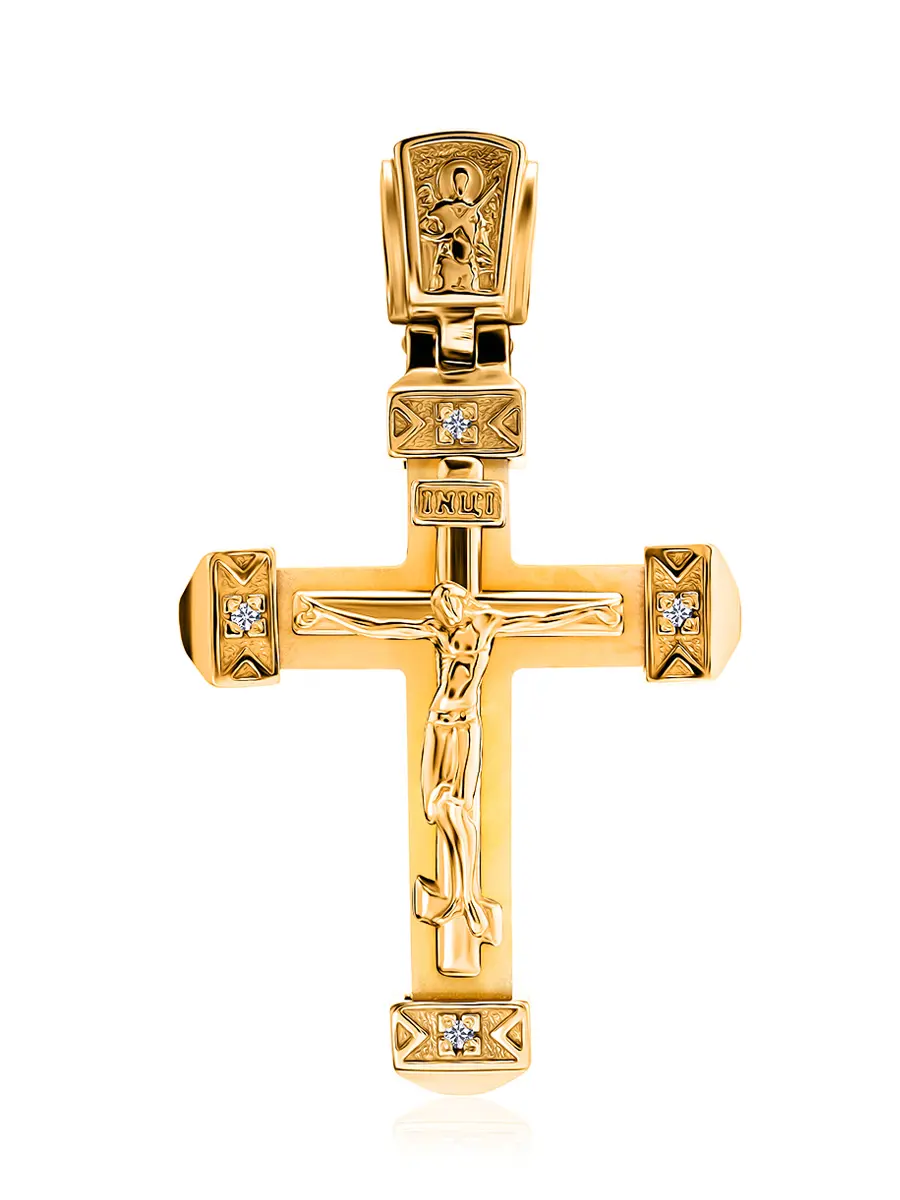картинка Великолепный крест из янтаря медового цвета в онлайн магазине