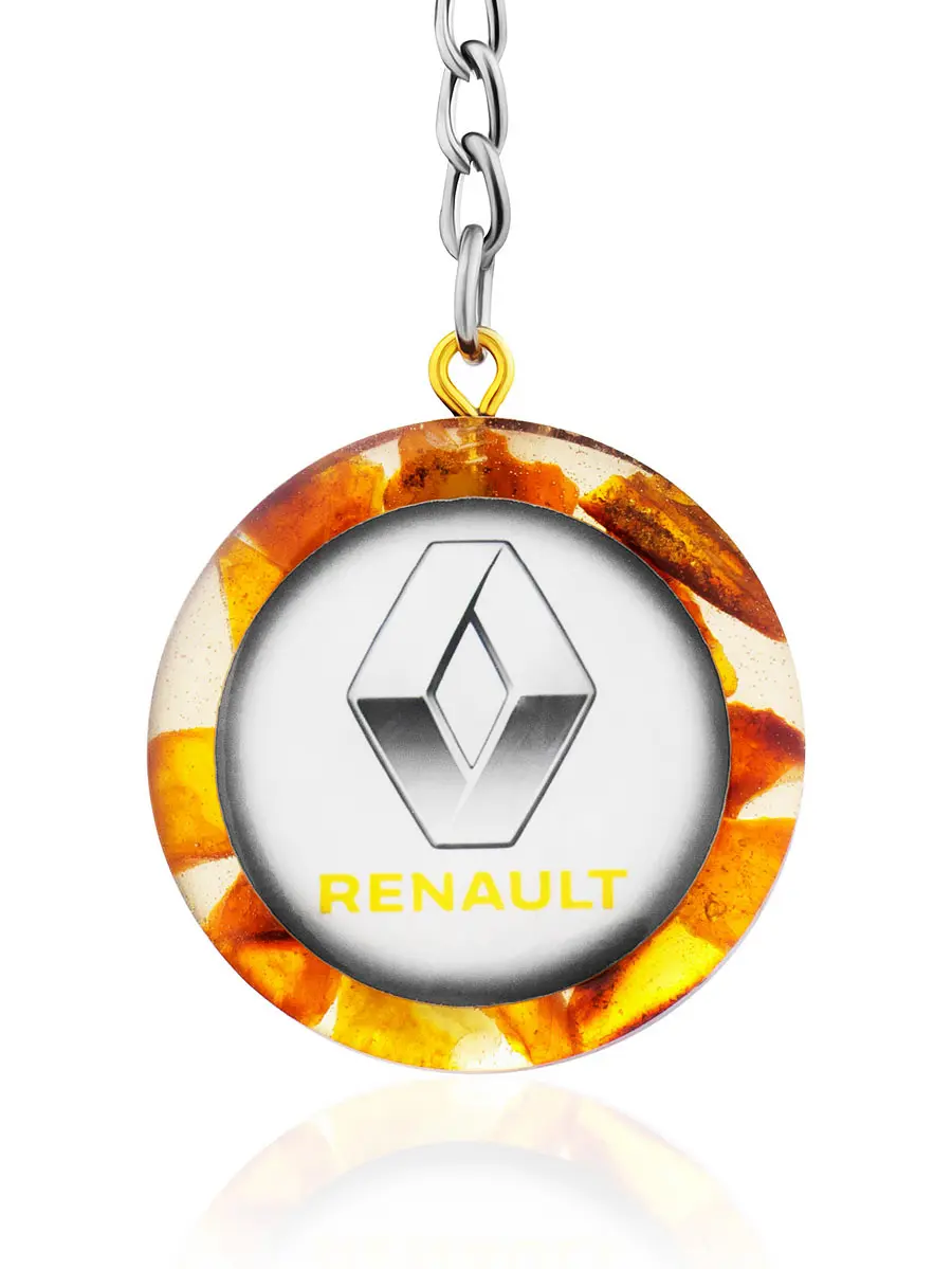 картинка Янтарный брелок для ключей с логотипом «Рено» в онлайн магазине