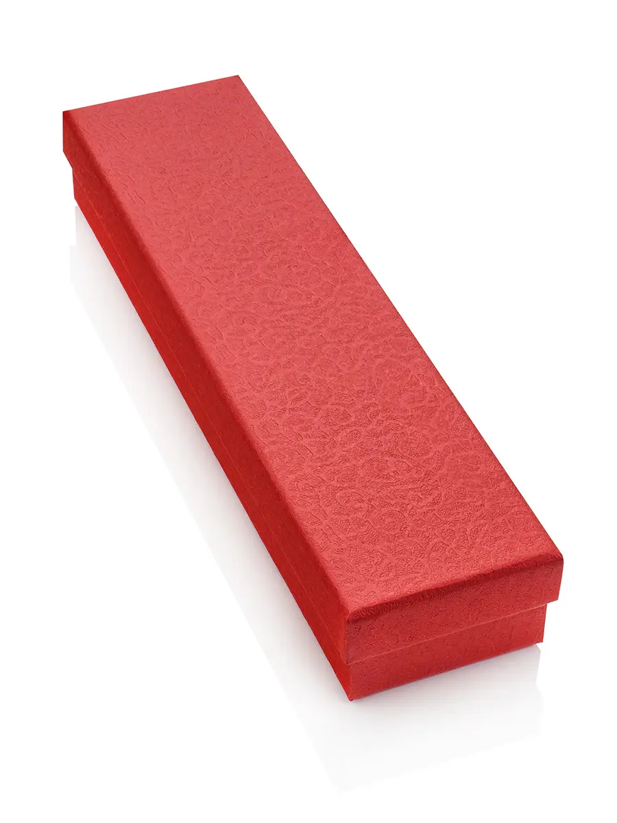 картинка Красный подарочный футляр 210х60х30 мм для украшений в онлайн магазине