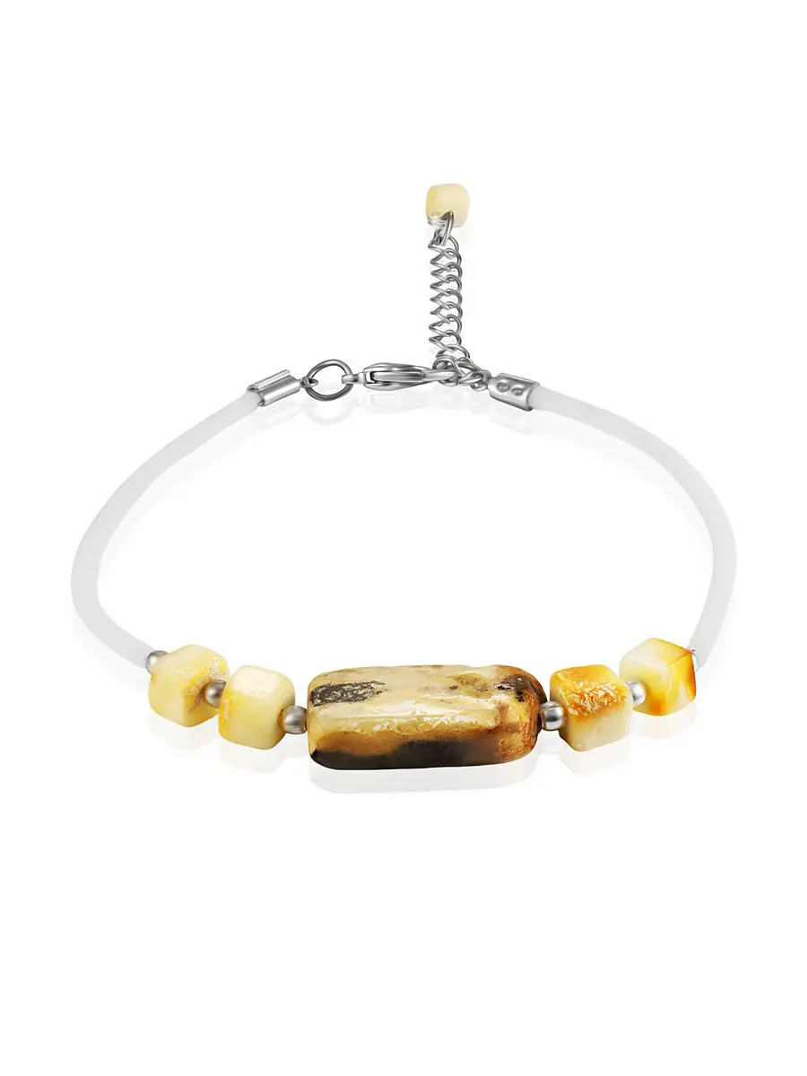 картинка Летний браслет «Тринидад» из уникального янтаря в онлайн магазине